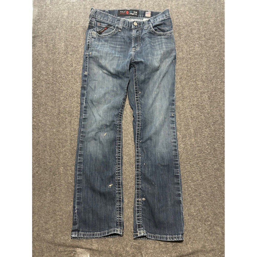 Ariat FR M7 slim straight leg jeans workwear mens fit 30X29 (tag 30X30)
